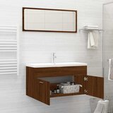 2-dijelni set kupaonskog namještaja boja smeđeg hrasta drveni | shoptok.hr