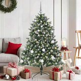 vidaXL Umjetnobožićnodrvce S LED lampica Zelena 150cm PVC | shoptok.hr