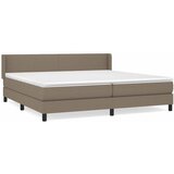  Krevet s oprugama i madracem smeđesivi 200x200 cm od tkanine | shoptok.hr