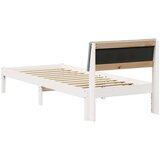  Okvir kreveta s uzglavljem Bijela i svijetlosiva 75 x 190 cm | shoptok.hr