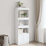 vidaXL Visoka komoda bijela 63x33x180 cm od konstruiranog drva Cijene