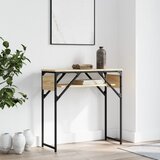 vidaXL Konzolna mizica s polico sonoma hrast 75x30x75 cm inž. les | Shoptok.si
