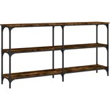 Maison Chic konzolna miza - miza ob steni dimljen hrast 150x29x75 cm inženirski les, (21785962) Cene