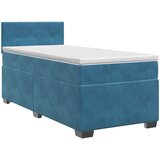  Boxspring krevet s madracem Tamno plava 90 x 190 cm Baršun | shoptok.hr