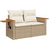 7-dijelni set vrtnih sofa s jastucima bež od poliratana bagrem | shoptok.hr