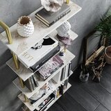 Kalune Design Bijeli regal u mramornom dekoru 60x174 cm Paula – | shoptok.hr