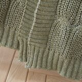 Catherine Lansfield Zelena pletena odeja 130x170 cm Chunky Marl Knit – | Shoptok.si