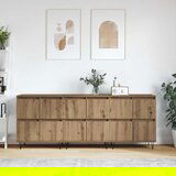 vidaXL Komode 3 pcs hrast artisan 180 x 35 x 70 cm Konstruirano drvo | shoptok.hr