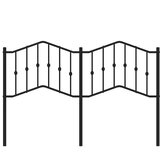  Metalno zamjensko uzglavlje crno 135 cm | shoptok.hr