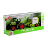 Traktor za igru sa balirkom za okrugle bale - zeleni | shoptok.hr