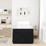  Krevetna konstrukcija Crna 90 x 190 cm tkanina | shoptok.hr