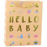  Poklon vrećica za djecu Hello Baby boje breskve 32 x 26 x 10 cm | shoptok.hr