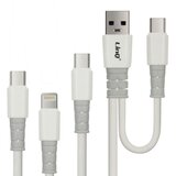 LINQ kabel 5 v 1, dvojni vhod usb / usb-c v usb-c lightning micro-usb - bel, (20649880) Cene