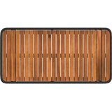  Vrtni set za objed 4 pcs Crna i Siva Poli Ratan i Drvo Akacije | shoptok.hr