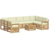  Set vanjskih sofa 8 pcs Bijela i Krem 59 x 59 x 37 cm Poliester | shoptok.hr