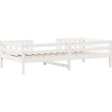 vidaXL Posteljni okvir bel 75x190 cm trdna borovina | Shoptok.si
