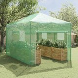 Staklenik s sklopivim okvirom Zelena 290 x 430 x 315 cm Željezo | shoptok.hr