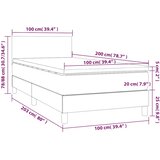  box spring s madracem LED plavi 100x200 cm od tkanine | shoptok.hr