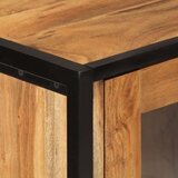 vidaXL Stenska kopalniška omarica 40x30x90 cm akacijev les in železo | Shoptok.si