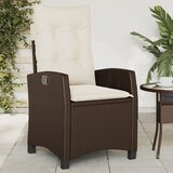 Maison Chic Nastavljiv Vrtni Stoli - Stol za vrt z blazino rjav poli ratan JS48, (21877260) | Shoptok.si
