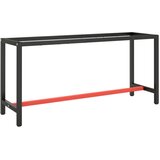  Okvir za radni stol mat crni i mat crveni 170x50x79 cm metalni | Eponuda.com