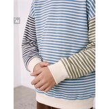 Sinsay Prugasta crewneck majica s pamukom Slike