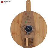 Alpina pizza board deska za pico z nožem, lesena, 34cm, rezalnik za pico Cene