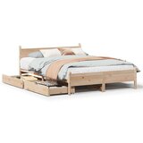 vidaXL Posteljni okvir brez vzmetnice 120x200 cm trdna borovina | Shoptok.si