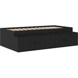  Krevet s ladicama s pohranom Crni hrast 234 x 103 x 53.5 cm | shoptok.hr