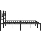 vidaXL Kovinski posteljni okvir z vzglavjem črn 193x203 cm | Shoptok.si