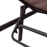 Poli Ležalnik z blazino poli ratan rjav | Shoptok.si