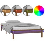  LED okvir kreveta boja meda 100 x 200 cm od masivnog drva | shoptok.hr