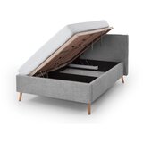 Meise Möbel Svijetlo sivi tapecirani bračni krevet s prostorom za odlaganje s podnicom 140x200 cm Riva – | shoptok.hr