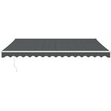 Tenda na uvlačenje antracit 4 x 3 m od tkanine i aluminija | shoptok.hr
