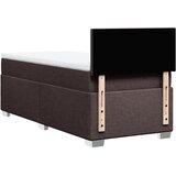  Krevet s oprugama i madracem tamnosmeđi 90 x 200 cm od tkanine | shoptok.hr