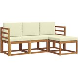  Set vanjskih sofa s jastukom 4 pcs Prirodna i krem | shoptok.hr