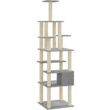 vidaXL Penjalica za mačke sa stupovima za grebanje svjetlosiva 183 cm | shoptok.hr