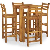  5-dijelni vrtni barski set od masivnog bagremovog drva Smeđa 60 cm table length | Shoptok.si