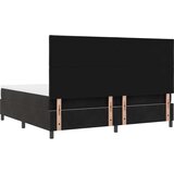 vidaXL Postelja s vzmetjo z vzmetnico Črna 200x200 cm Žamet, (22083347) | Shoptok.si
