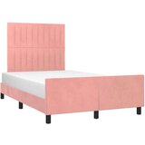  Za krevet s uzglavljem ružičasti 120 x 200 cm baršunasti | shoptok.hr