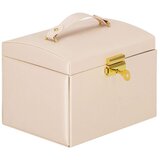  Kutija za nakit s ladicama i ogledalom 17,5 x 13,5 x 12 cm, krem Cijene