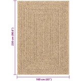  Tepih ZIZUR 160 x 230 cm s izgledom jute unutarnji i vanjski | shoptok.hr