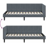  Kutni okvir kreveta Tamno siva 100 cm x 200 cm Baršun | shoptok.hr