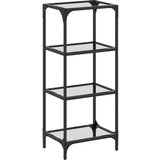 vidaXL Stalak za pohranu s prozirnom površinom 40 x 30 x 95 cm čelični | shoptok.hr