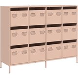  Komoda ružičasta 135x39x103,5 cm hladno valjani čelik | shoptok.hr
