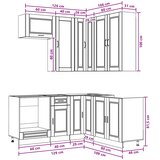  Kuhinjska jedinica PORTO 8 kom. Bijela Konstruirano drvo | shoptok.hr