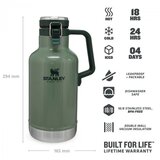 Stanley classic series 1,9l posuda za pivo/vrč s čepom, zelena, veličina | shoptok.hr
