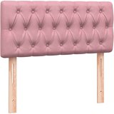 Box spring postelja z vzmetnico roza 80x220 cm žamet, (21792272) | Shoptok.si