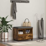  Klupa za hodnik s jastukom Dimljeni Hrast 60 x 38 x 46 cm | shoptok.hr