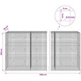  Gabion s žicom debljine 3,5 mm i mrežom 5x5 cm 1100x30x150 cm Slike